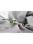 Emerald Original Vintage 14K Rose Gold Ring Vintage Jewlery vrc004r